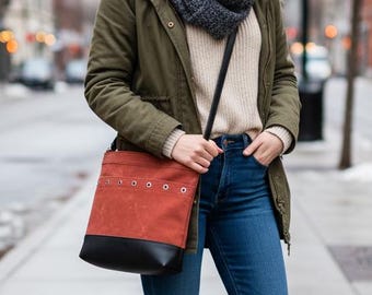 Sac en toile rouge, sac bandoulière rouge, bandoulière en cuir, sac en cuir noir, sac à bandoulière rouge, sac à bandoulière en cuir, bandoulière en toile cirée, sac rouge