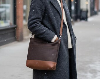 Sac à bandoulière marron, sac à bandoulière en cuir, sac en cuir marron, sac à bandoulière marron, sac à bandoulière en cuir, sac en toile marron, sac à bandoulière en toile cirée