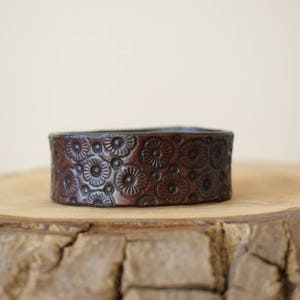 Brown Leather Cuff,Genuine Leather Bracelet,Brown Leather Bracelet,Leather Bracelet,Vegetable Tanned Leather Cuff, Tooled Leather Cuff