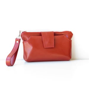 Red Leather Wristlet,Red Leather Purse,Red Clutch Bag,Leather Clutch Bag,Red Leather Bag,Red Leather Clutch,Red Wristlet,Leather Purse