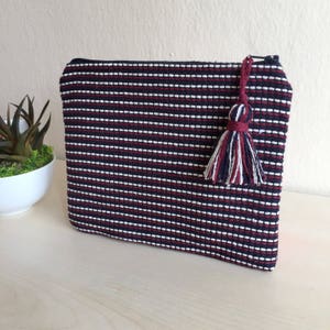 Boho Pencil Case,Boho Zippered Pouch,Boho Makeup Bag,Woven Makeup Bag,Boho Small Purse,Boho Cosmetic Bag,Boho Coin Purse,Birthday Gift