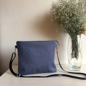 Canvas Umhängetasche, graue Umhängetasche, Boho Messenger Bag, graue Cannvas Tasche, Canvas Crossbody, Canvas Handtasche, Canvas Tasche, Canvas Ledertasche
