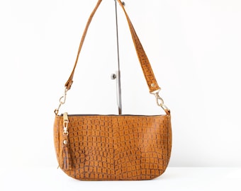 Bruine leren tas, bruine schoudertas, leren schoudertas, kleine leren tas, leren tas, schoudertas, leren tas, bruine tas, bruine tas