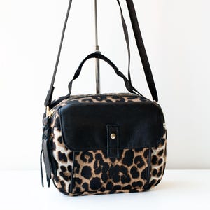 Leopard Boxy Bag,Leopard Crossbody,Boxy Crossbody Bag,Black Crossbody Bag,Leather Crossbody,Black leather Bag,Black Shoulder Bag