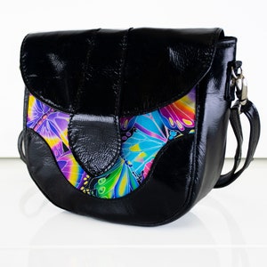 Black Leather Crossbody Bag,Leather Crossbody,Butterfly Bag,small leather bag,Leather Sling Bag,Black leather Bag,Butterfly Crossbody Bag