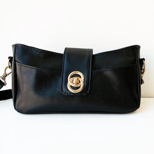 Black Shoulder Bag,Leather Shoulder Bag,Small Leather Bag,Leather Purse,Shoulder Bag,Small Shoulder Bag,Black Bag,Everyday Bag,Black Purse