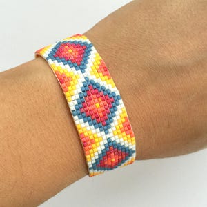 Bead Loom Bracelet ,Miyuki Delica Bead Bracelet,Brick Stitch Bracelet,Beadwork Bracelet,Beaded Bracelet,Peyote Stitch Bracelet,Boho Bracelet