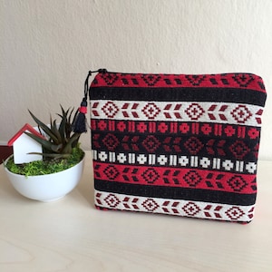 Boho Makeup Bag,Boho Cosmetic Bag,Boho Zipper Pouch,Makeup Bag,Cosmetic Bag,Coin Purse,Pencil Case,Zipper Pouch,Gift for her,Handmade Bag