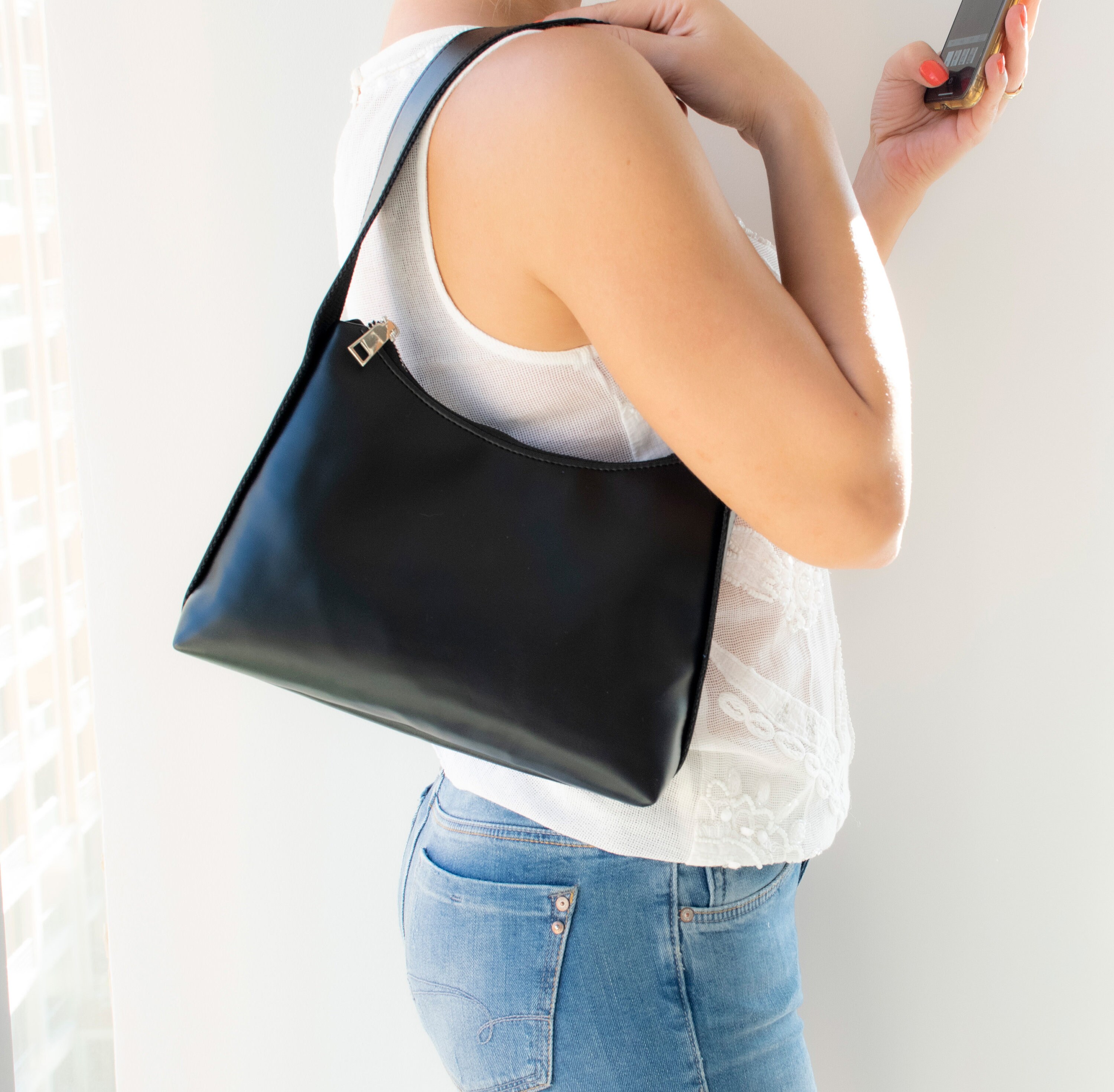 Black Shoulder Bag leather Shoulder Bag small Leather Bag leather Purse shoulder Bag small Shoulder Bag black Bag everyday Bag black Purse Etsy Ireland