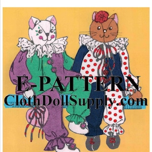 E-Pattern – Katzen Clowns Puppen Schnittmuster #EP 5143