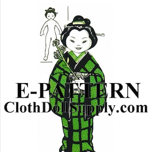E-Pattern – Miss Japan Cloth Doll Sewing Pattern #EP 7244