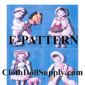 E-Pattern – Four Nursery Rhyme Dolls Sewing Pattern #EP 1232