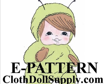 E-patroon – Naaipatroon voor babybedwantspop #EP-BBB