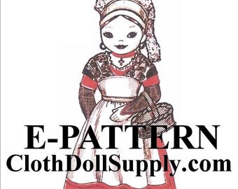 E-Pattern – Miss France Cloth Doll Sewing Pattern #EP 983