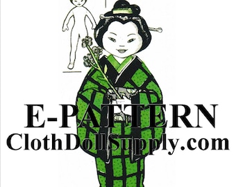 E-Pattern – Miss Japan Cloth Doll Sewing Pattern #EP 7244