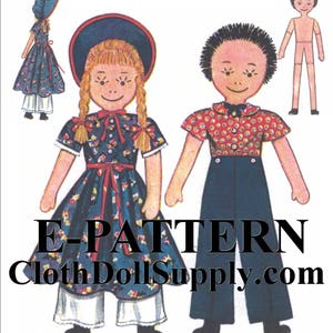 E-Pattern - Patron de couture pour poupées de chiffon fille et garçon #EP 9049