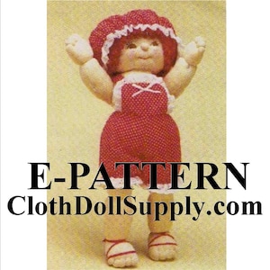 E-Pattern – Rosie, Needle Sculpted Cloth Doll Sewing Pattern #EP 1307