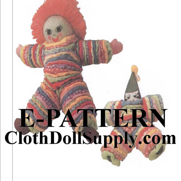 E-Pattern – Yo Yo Doll & Clown Sewing Pattern #EP 109