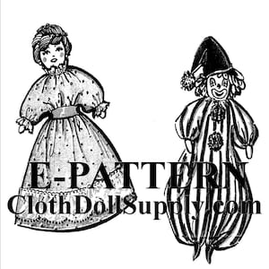 E-Pattern – Old Fashioned Clothespin Doll Sewing Pattern #EPCD