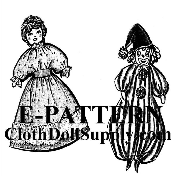 E-Pattern – Old Fashioned Clothespin Doll Sewing Pattern #EPCD