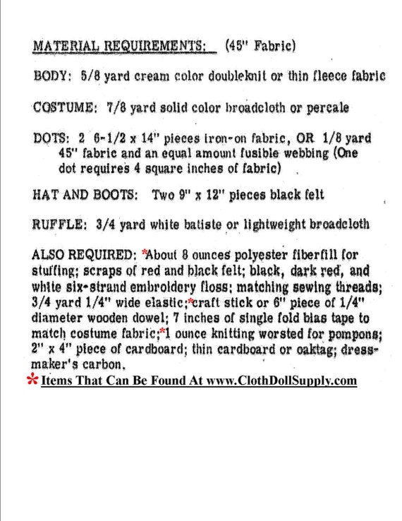 E Pattern Pierrot Clown Doll Sewing Pattern Ep 950 Etsy