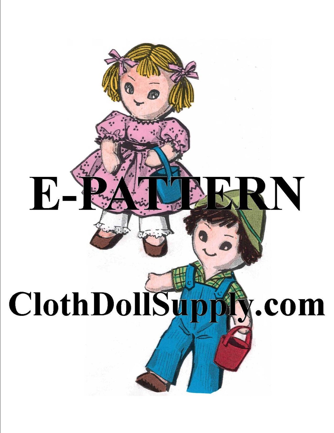E-pattern – Jack & Jill Cloth Doll Sewing Pattern #EP 2439 - Etsy