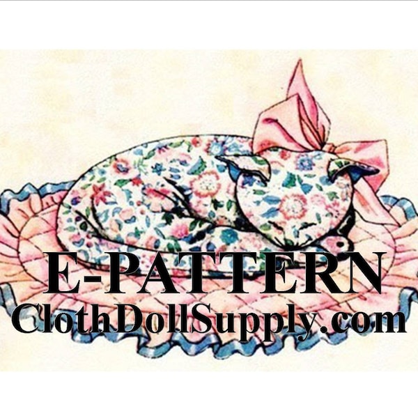 E-Pattern – Sleeping Cat on Quilted Pad Sewing Pattern #EP 521