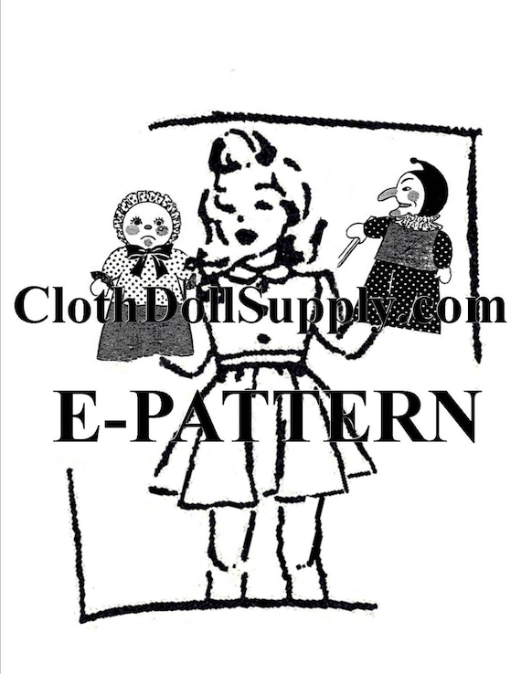 Epattern Punch & Judy Puppet Dolls Sewing Pattern EP 8550 Etsy UK