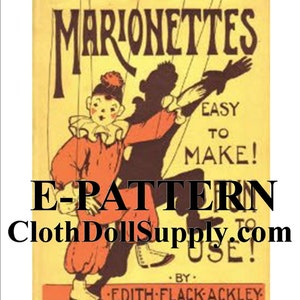E-Pattern – Marrionettes Cloth Doll Sewing Pattern Booklet REVISED #EP EFA8