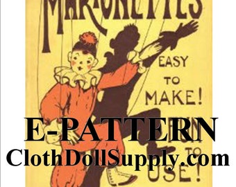 E-Pattern – Marrionettes Cloth Doll Sewing Pattern Booklet REVISED #EP EFA8