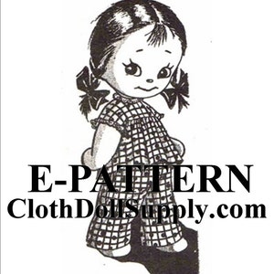 E-Pattern – Darling Doll In Pigtails Sock Doll Sewing Pattern #EP 7382
