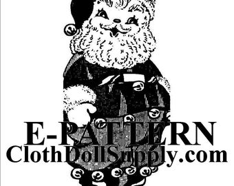 E-Pattern – Patron de couture poupée chaussette Père Noël #EP 943