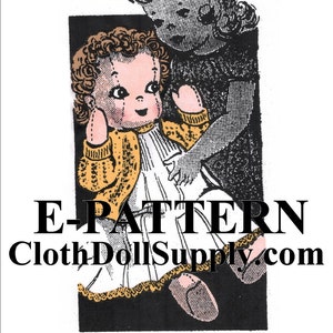 E-Pattern – Life Sized Baby Doll Sewing Pattern - Doesn't Include Clothing-Dress in Baby Clothes size 1 #EP 583