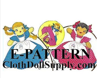 E-Pattern – Topsy & Eva Two in One Doll Sewing Pattern #EP 157