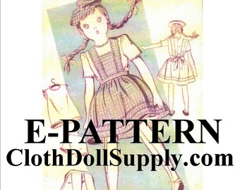 E-Pattern – 17” Cloth Doll Vintage Advance Sewing Pattern  #EP 3809