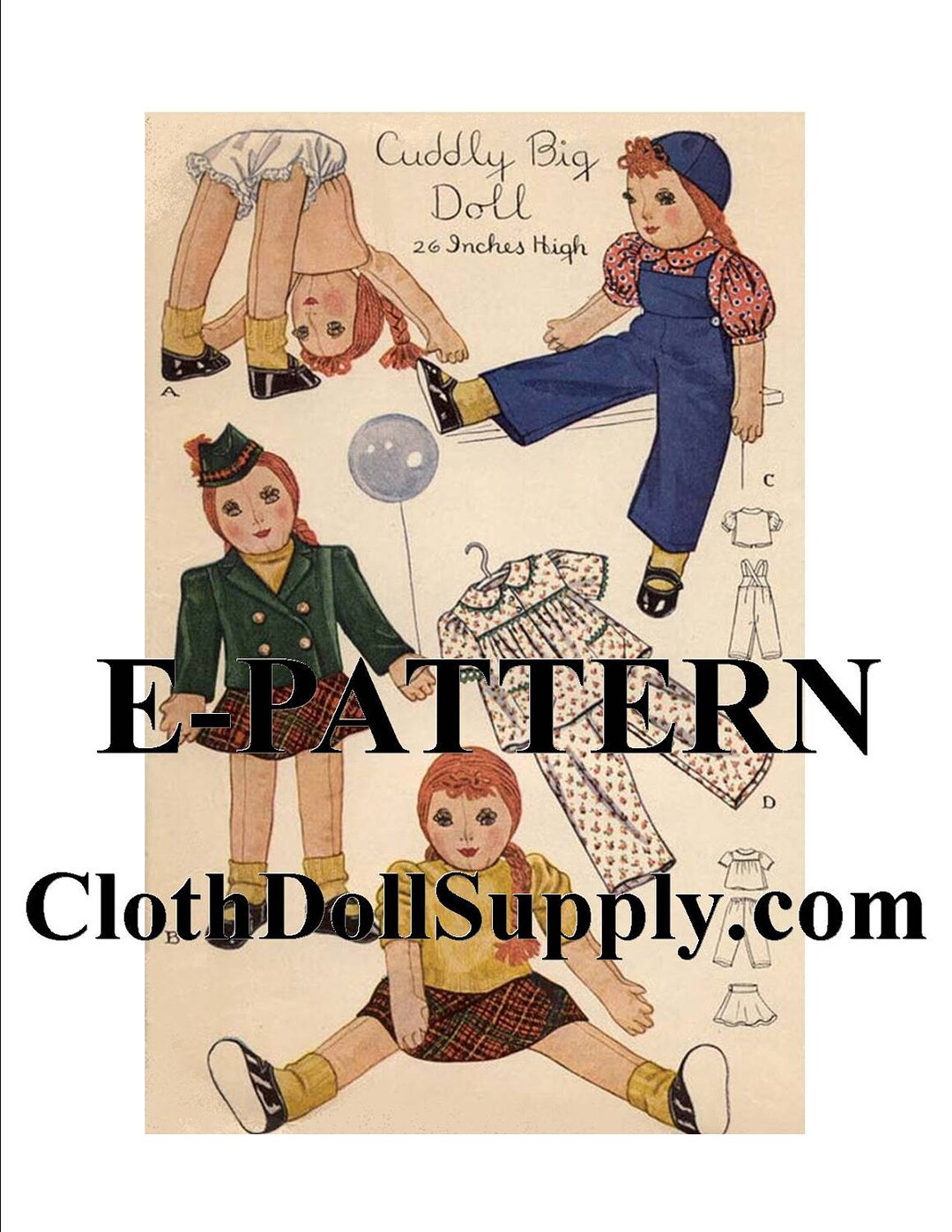 E-pattern – Cuddly Big Doll Sewing Pattern #EP 903 - Etsy