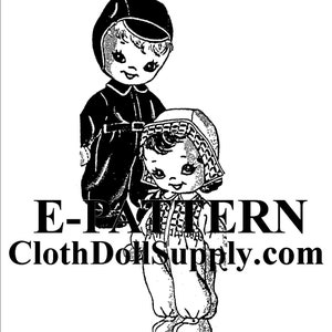 E-Pattern – Boy & Girl Sock Doll Sewing Pattern #EP 7378B