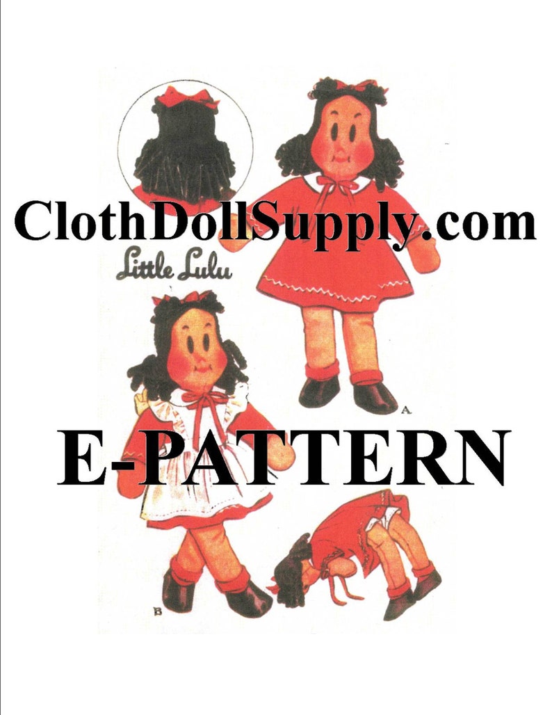 E-Pattern Little Lulu Doll Sewing Pattern EP 1447 image 1