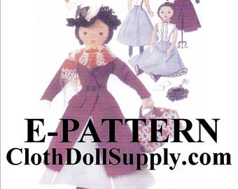 E-Pattern – Mary Poppins Cloth Doll Sewing Pattern #EP 7432