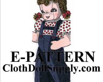 E-Pattern – Freckled Face Cutie Doll Sewing Pattern #EP 797