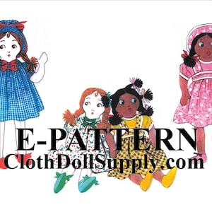 E-Pattern – Patrón de costura para muñecas de tela Topsy & Peggy Ann #EP 53