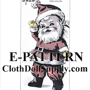 E-Pattern – Sock Doll Santa Sewing Pattern #EP 5929