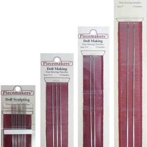 Piecemakers Fine Doll Sculpting Needles–Long Hand Sewing Needles for Dollmaking