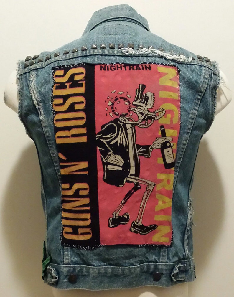 Guns N Roses Denim Vest | Etsy