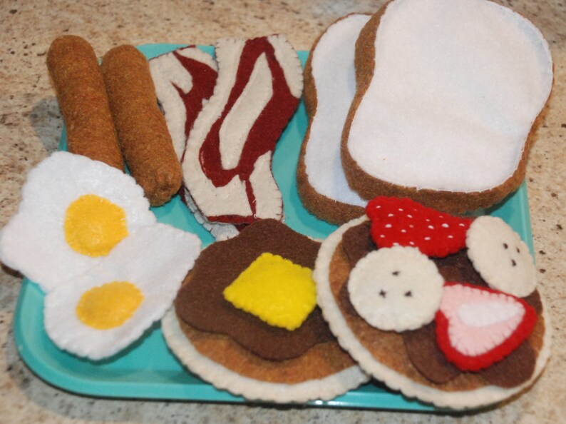 Felt Food Breakfast Set Etsy