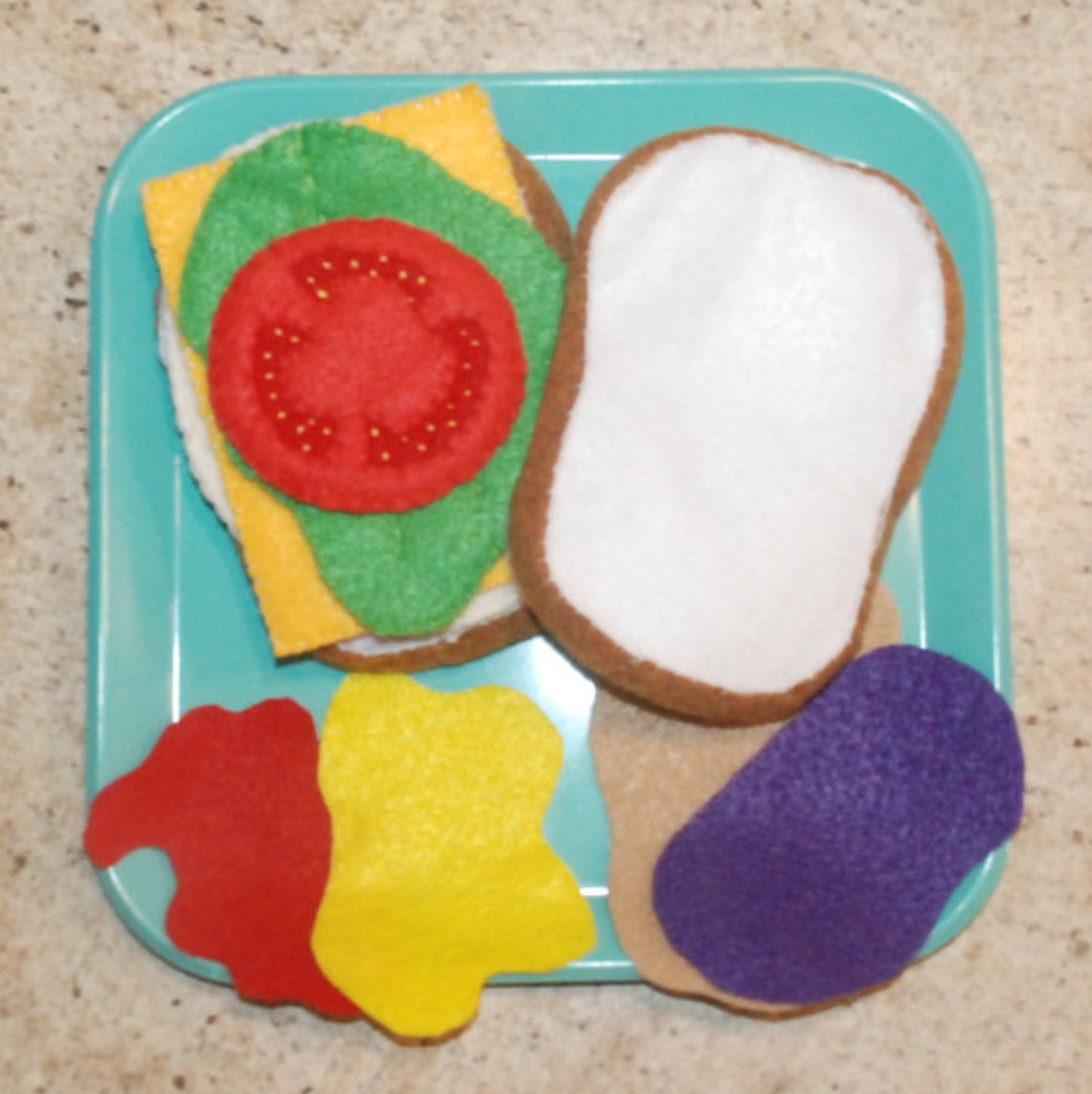 Felt Food Sandwich Set Etsy