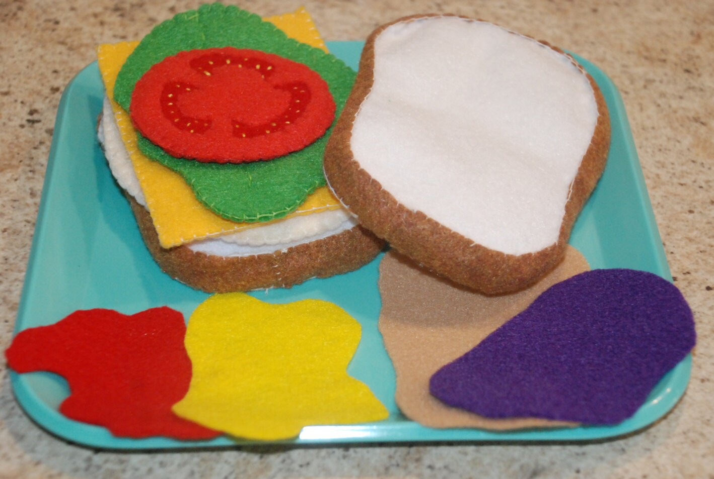 Felt Food Sandwich Set Etsy