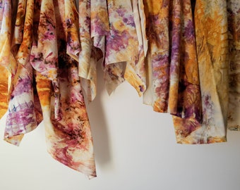 Gold, Purple Ice-Dyed, Hand Dyed Cotton Fabric - Venus