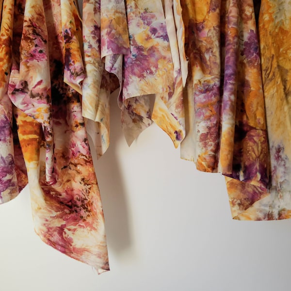 Gold, Purple Ice-Dyed, Hand Dyed Cotton Fabric - Venus