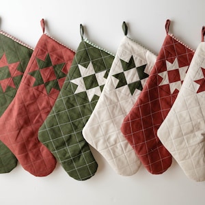 Custom order for Zach: Modern Quilted Stockings
